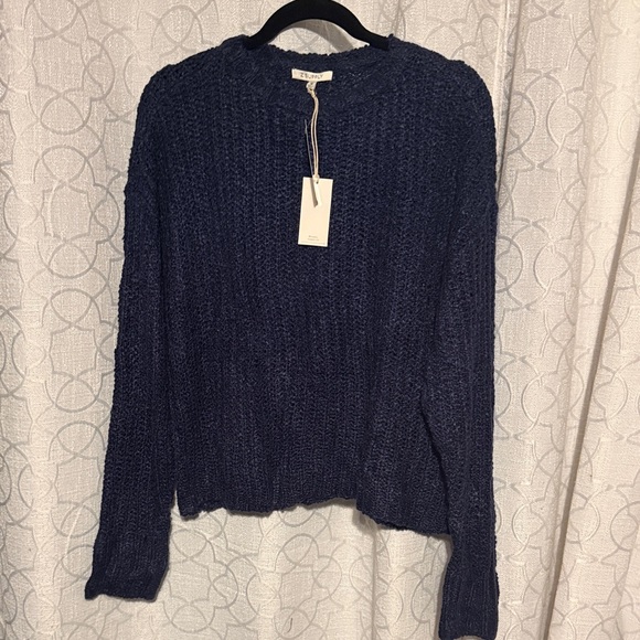 Z Supply Women's Textured Navy Sweater - Picture 3 of 4